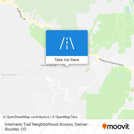 Intemann Trail Neighborhood Access map