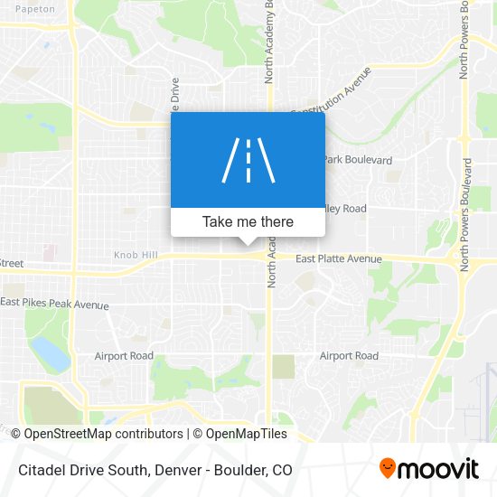 Citadel Drive South map