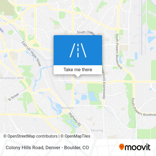 Colony Hills Road map