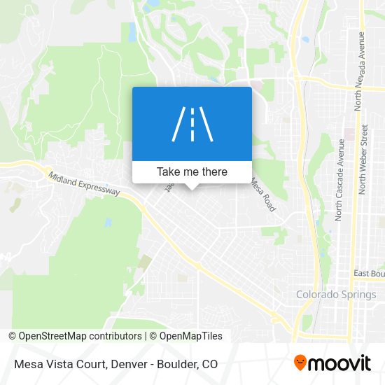 Mapa de Mesa Vista Court