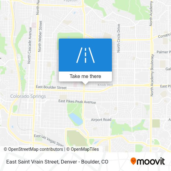 Mapa de East Saint Vrain Street