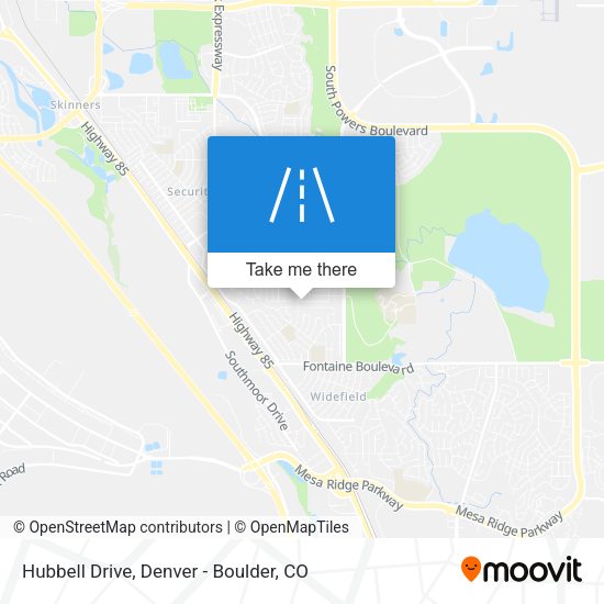 Mapa de Hubbell Drive