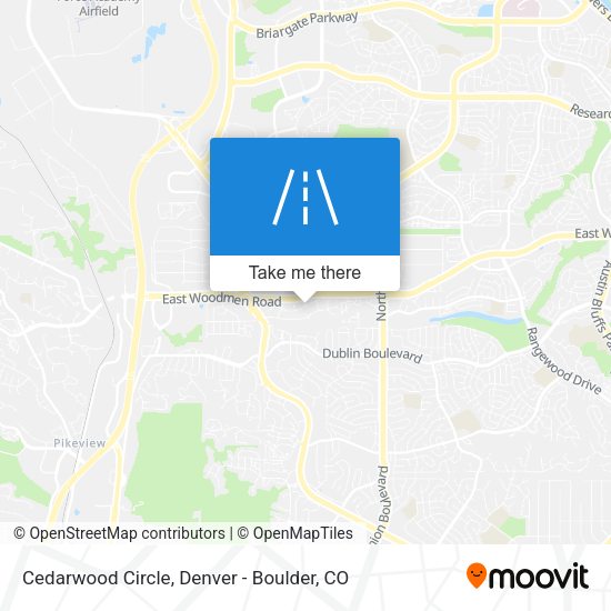 Cedarwood Circle map