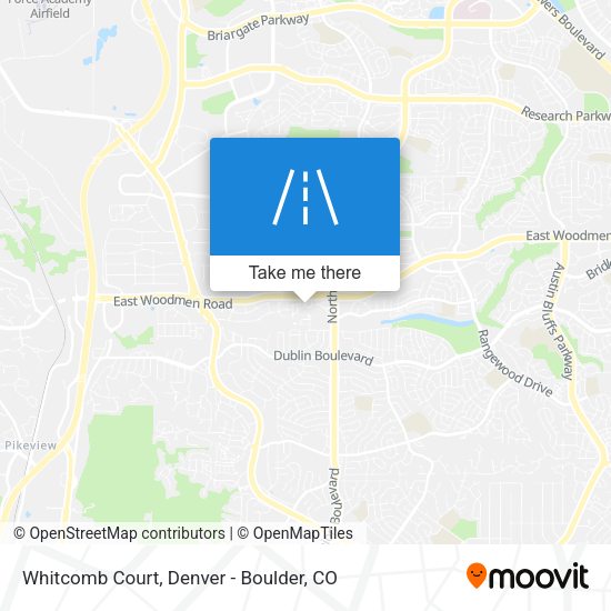 Mapa de Whitcomb Court