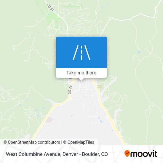 West Columbine Avenue map