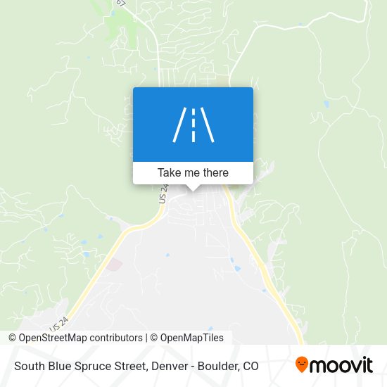 South Blue Spruce Street map