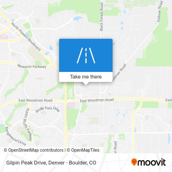 Gilpin Peak Drive map