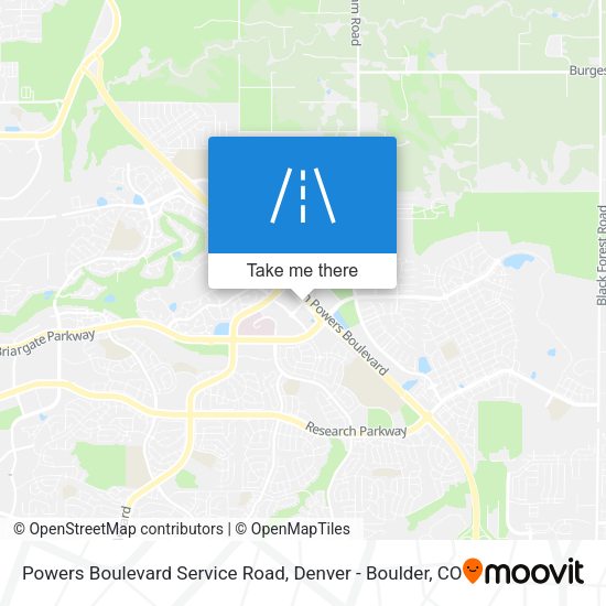 Powers Boulevard Service Road map