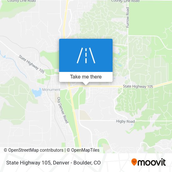 State Highway 105 map