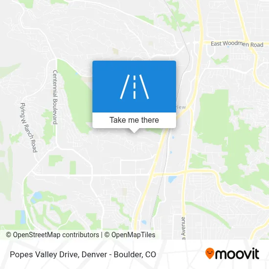 Popes Valley Drive map