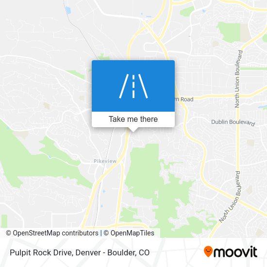 Pulpit Rock Drive map