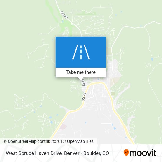 West Spruce Haven Drive map