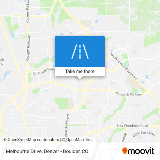 Mapa de Melbourne Drive