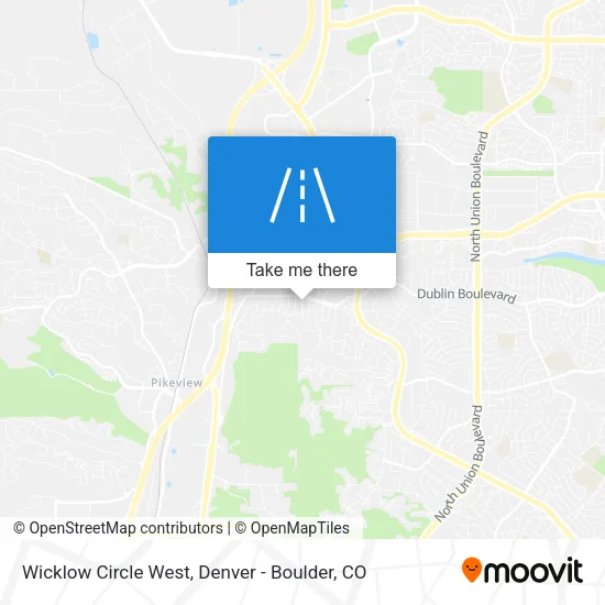 Wicklow Circle West map