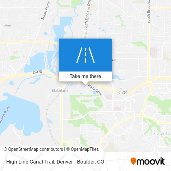 High Line Canal Trail map