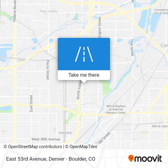 East 53rd Avenue map