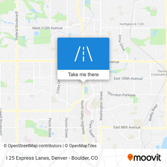 I 25 Express Lanes map
