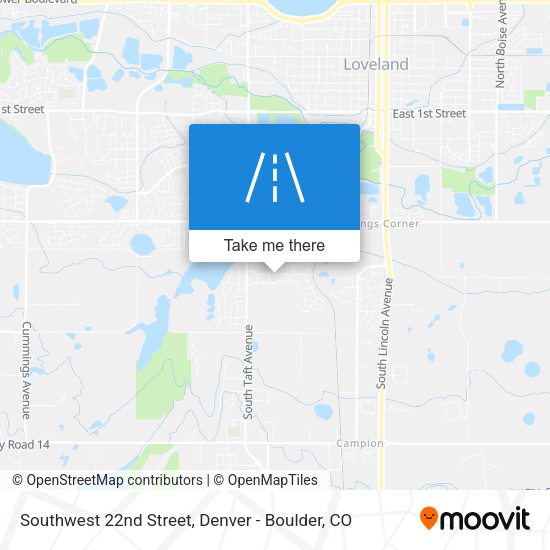 Southwest 22nd Street map