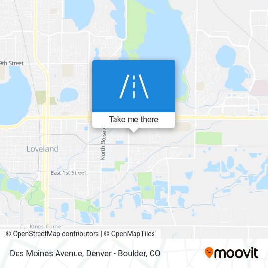 Des Moines Avenue map