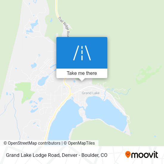 Grand Lake Lodge Road map