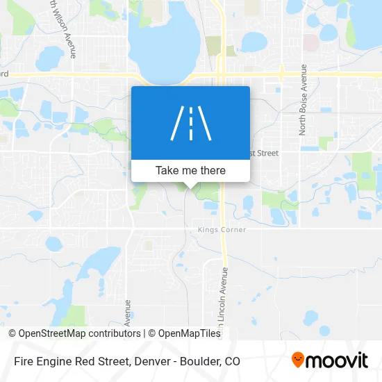 Fire Engine Red Street map