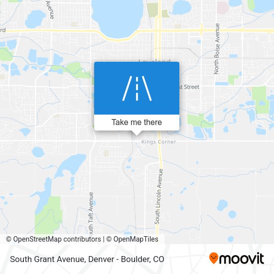 South Grant Avenue map