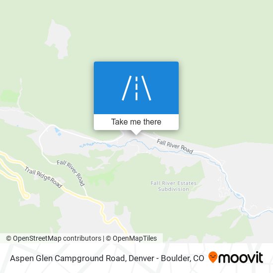 Aspen Glen Campground Road map
