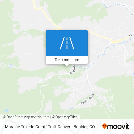 Moraine Tuxedo Cutoff Trail map