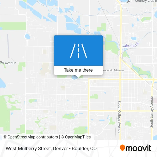 West Mulberry Street map