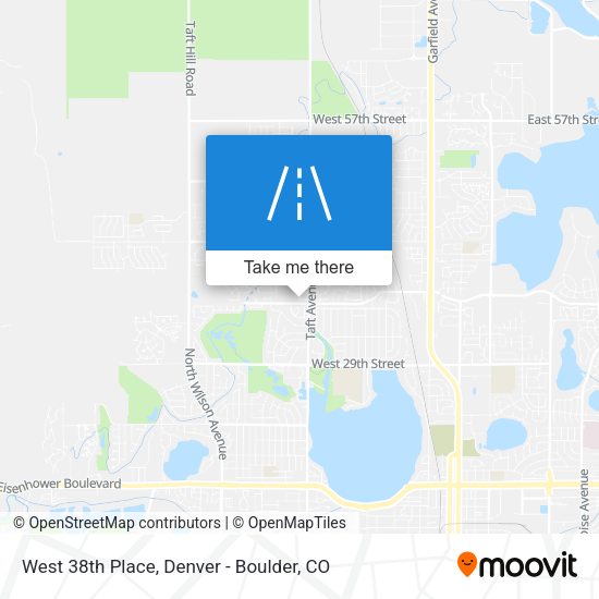 West 38th Place map