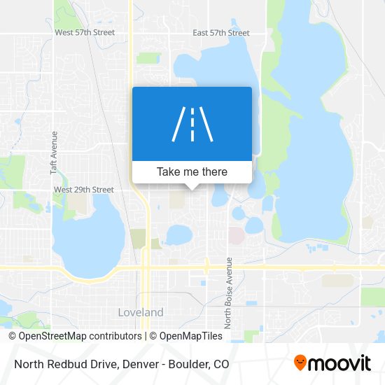 North Redbud Drive map