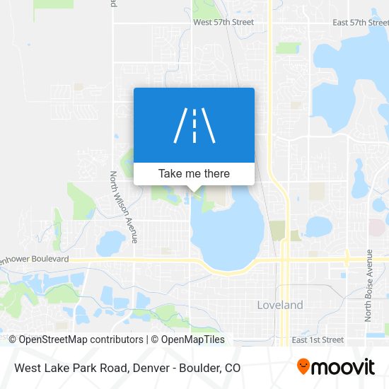 West Lake Park Road map