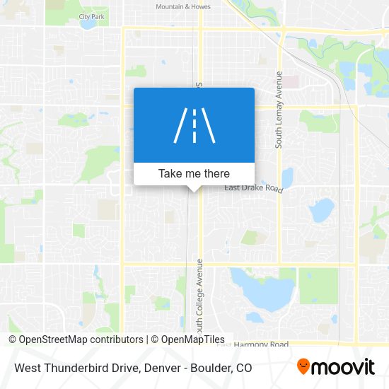West Thunderbird Drive map