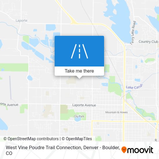 Mapa de West Vine Poudre Trail Connection