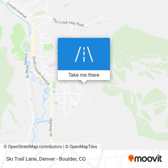 Ski Trail Lane map