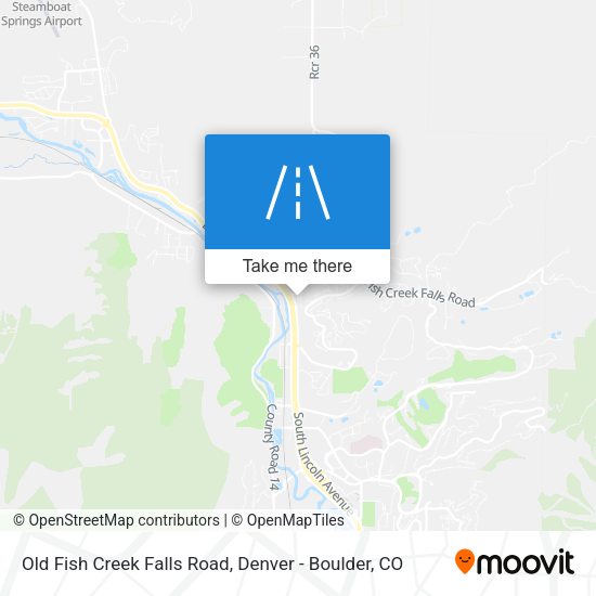 Old Fish Creek Falls Road map