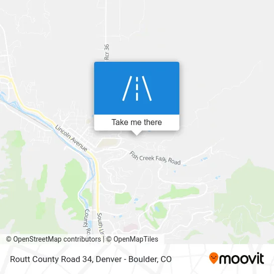 Routt County Road 34 map
