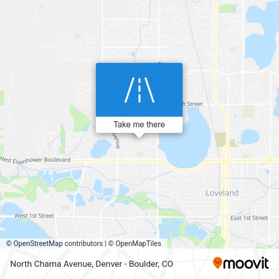 North Chama Avenue map