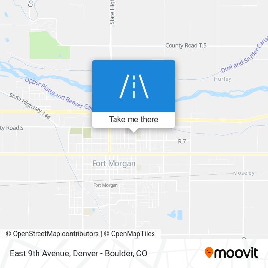 East 9th Avenue map