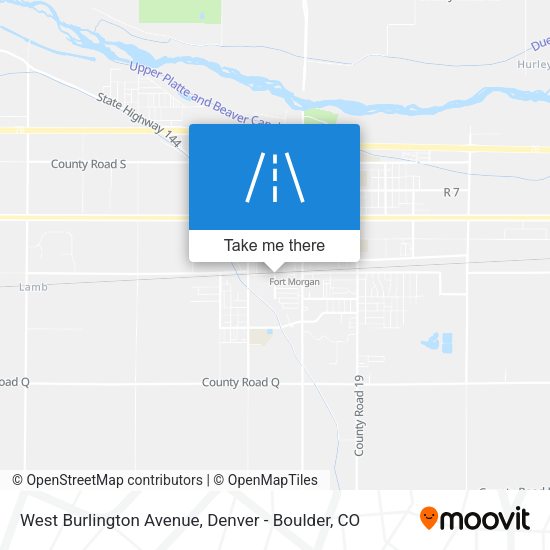 West Burlington Avenue map