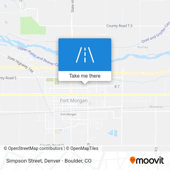 Simpson Street map