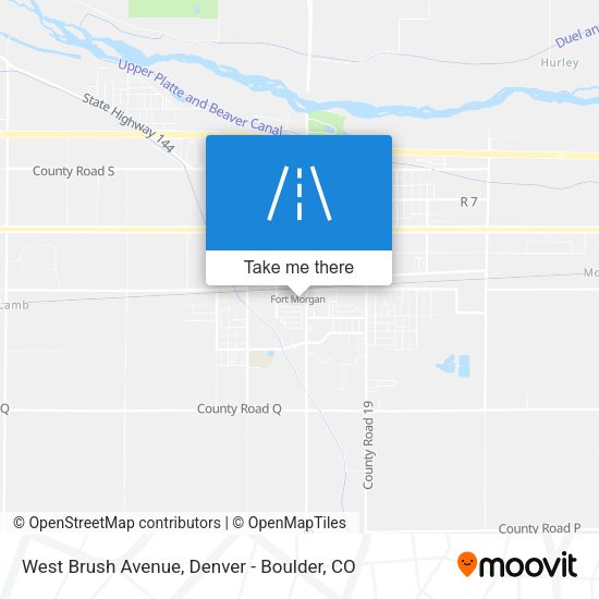 West Brush Avenue map