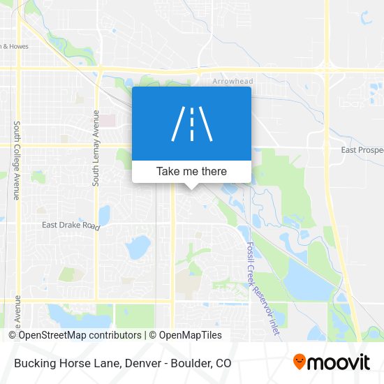Bucking Horse Lane map