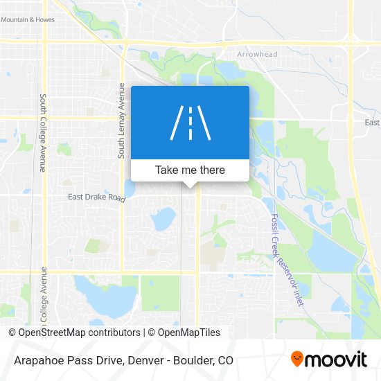 Mapa de Arapahoe Pass Drive
