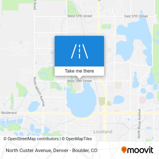 North Custer Avenue map