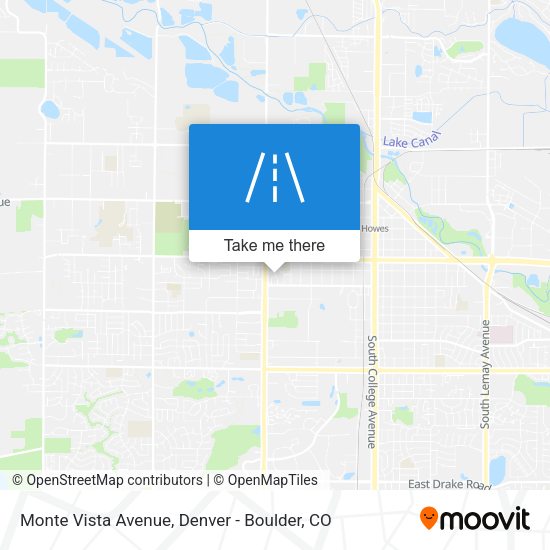 Monte Vista Avenue map