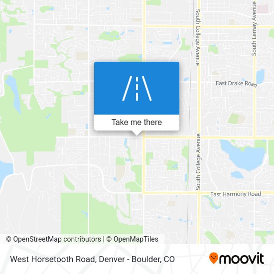 West Horsetooth Road map