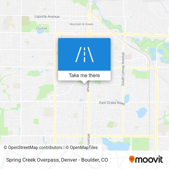 Spring Creek Overpass map