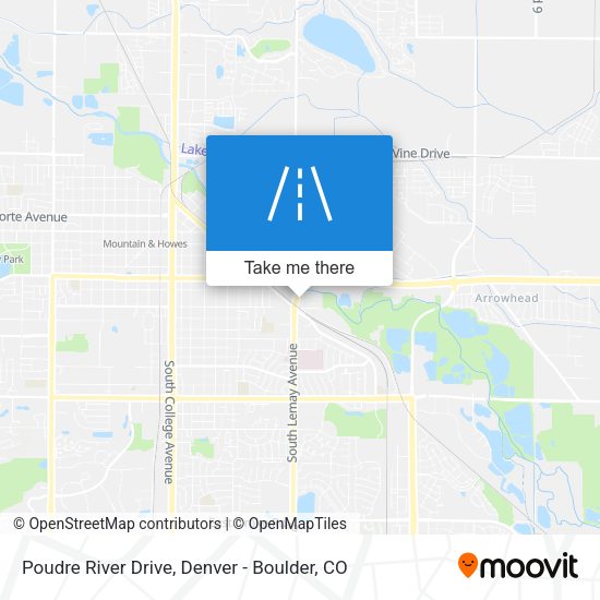 Poudre River Drive map