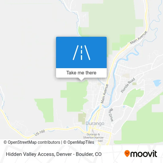 Hidden Valley Access map